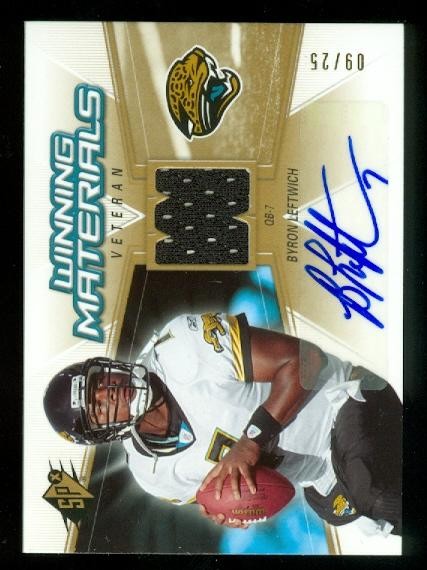 2006 SPx Winning Materials Autographs #WMVBL Byron Leftwich