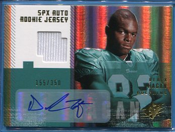 2006 SPx Rookie Autographed Jerseys Gold #200 Derek Hagan/350