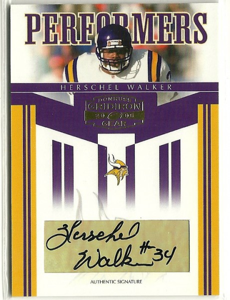 2006 Donruss Gridiron Gear Performers Autographs #14 Herschel Walker/35