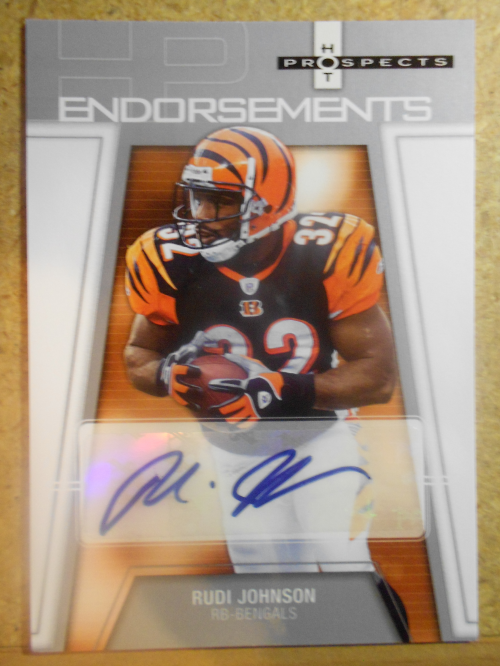 2006 Hot Prospects Endorsements #HPRJ Rudi Johnson