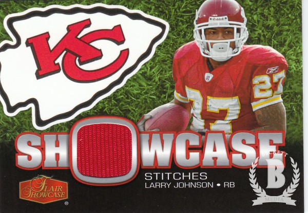2006 Flair Showcase Showcase Stitches Jersey #SHSLJ Larry Johnson