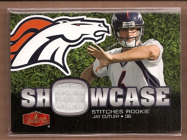 2006 Flair Showcase Showcase Stitches Jersey #SHSJC Jay Cutler