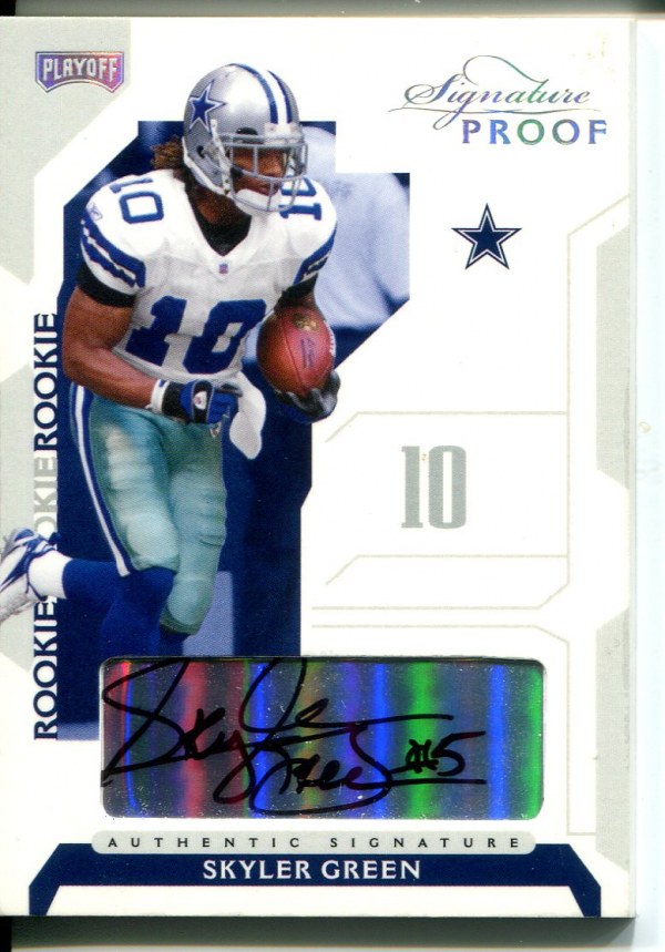 2006 Playoff NFL Playoffs Signature Proofs Silver #136 Skyler Green