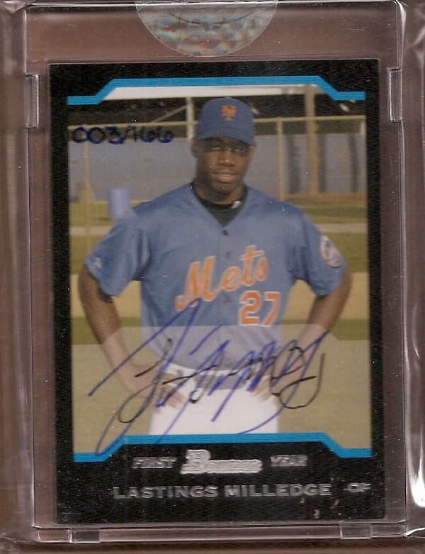 2006 Bowman Originals Buyback Autographs #558 Lastings Milledge 05 BCDP/166 F