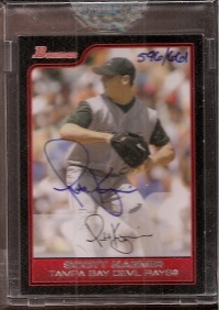 2006 Bowman Originals Buyback Autographs #738 Scott Kazmir 06 B/661 F front image