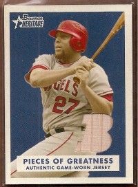 2006 Bowman Heritage Pieces of Greatness #VG Vladimir Guerrero Bat B