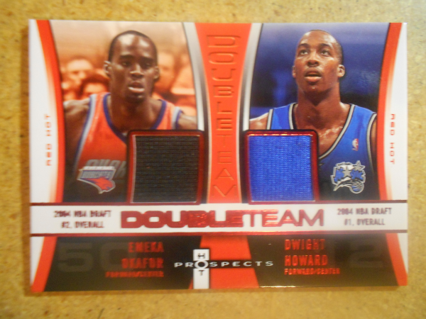 2006-07 Fleer Hot Prospects Double Team Memorabilia Red Hot #OH Emeka Okafor/Dwight Howard