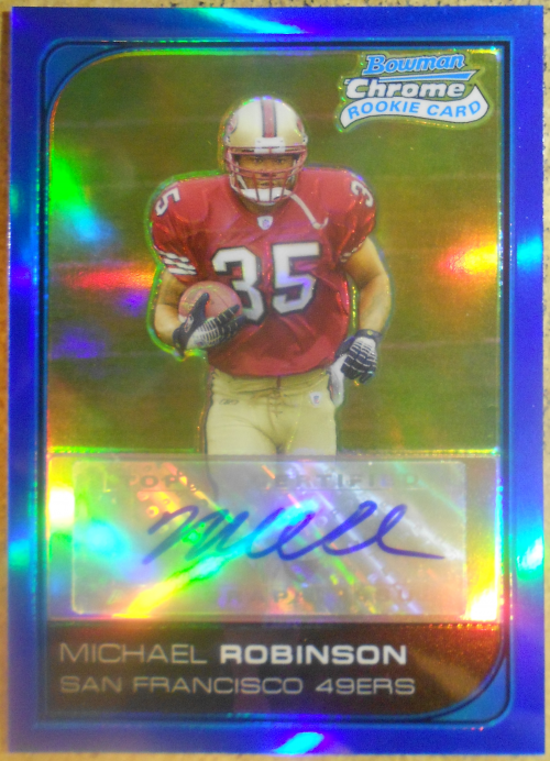 2006 Bowman Chrome Rookie Autographs Blue Refractors #259 Michael Robinson