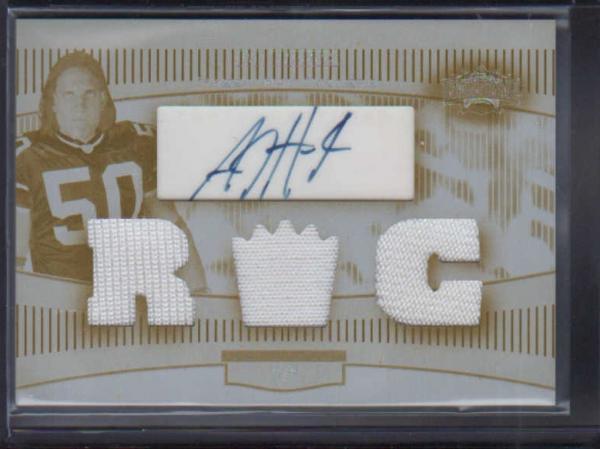 2006 Topps Triple Threads Printing Plate Yellow #102 A.J. Hawk JSY AU
