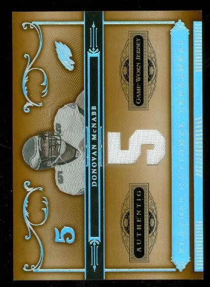 2006 Playoff National Treasures Material Jersey Numbers #80 Donovan McNabb/5