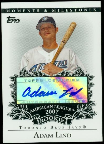 2007 Topps Moments and Milestones Rookie Autographs #AL Adam Lind