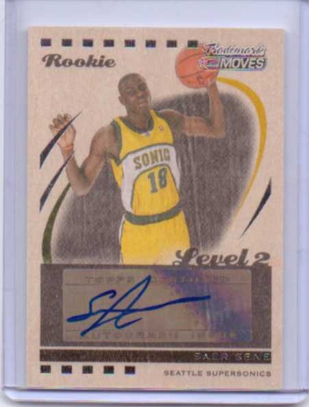 2006-07 Topps Trademark Moves Wood #149 Saer Sene AU/19