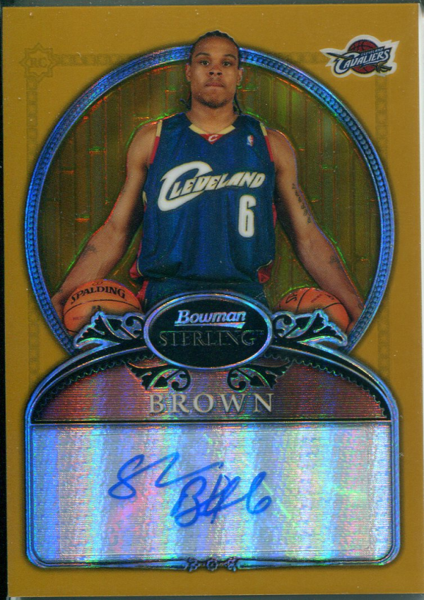 2006-07 Bowman Sterling Refractors Gold #78 Shannon Brown AU/349