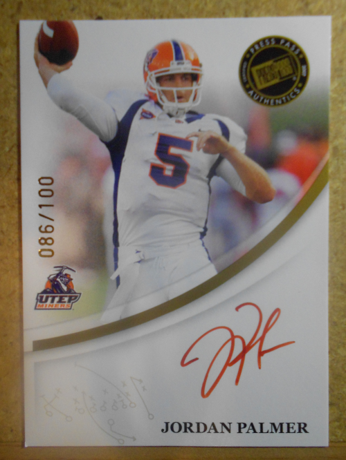2007 Press Pass Autographs Gold Red Ink #46 Jordan Palmer/25*