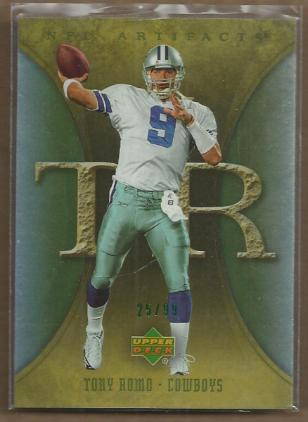2007 Artifacts Green #27 Tony Romo
