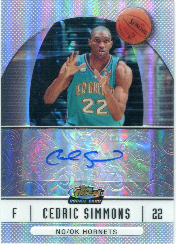 2006-07 Finest Rookie Autographs Refractors #69 Cedric Simmons B