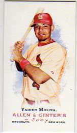 2007 Topps Allen and Ginter Mini No Card Number #314 Yadier Molina