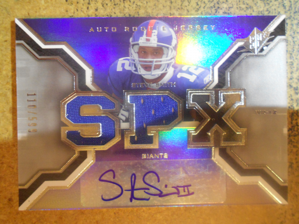 2007 SPx #214 Steve Smith JSY AU RC