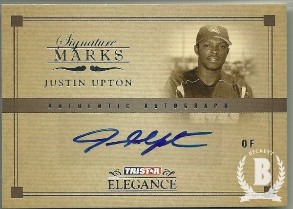 2007 TRISTAR Elegance Signature Marks #JU Justin Upton