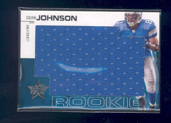 2007 Leaf Rookies and Stars Rookie Jerseys Jumbo Swatch #208 Calvin Johnson