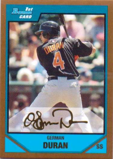 2007 Bowman Draft Future's Game Prospects Gold #BDPP88 German Duran