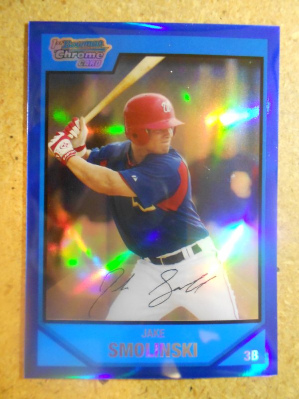 2007 Bowman Chrome Draft Draft Picks Blue Refractors #BDPP63 Jake Smolinski