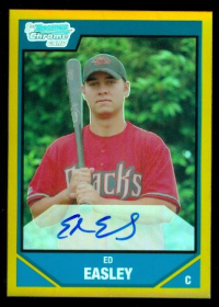 2007 Bowman Chrome Draft Draft Picks Gold Refractors #BDPP137 Ed Easley AU
