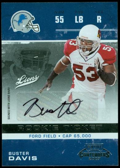 2007 Playoff Contenders #122 Buster Davis AU/246* RC