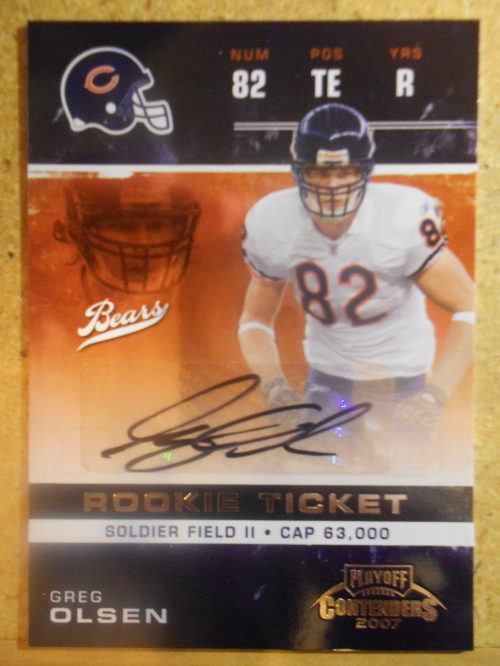 2007 Playoff Contenders #155 Greg Olsen AU RC