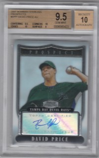 2007 Bowman Sterling Prospects #DPP David Price AU front image