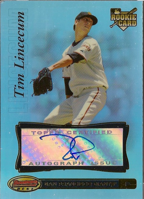 2007 Bowman's Best #93 Tim Lincecum AU RC UER