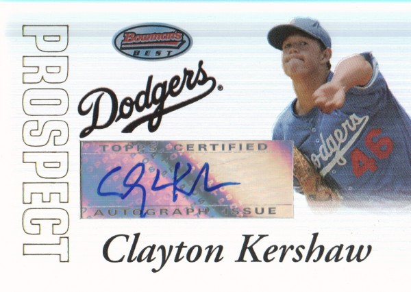 2007 Bowman's Best Prospects #BBP45 Clayton Kershaw AU