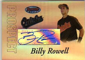 2007 Bowman's Best Prospects #BBP48 Billy Rowell AU