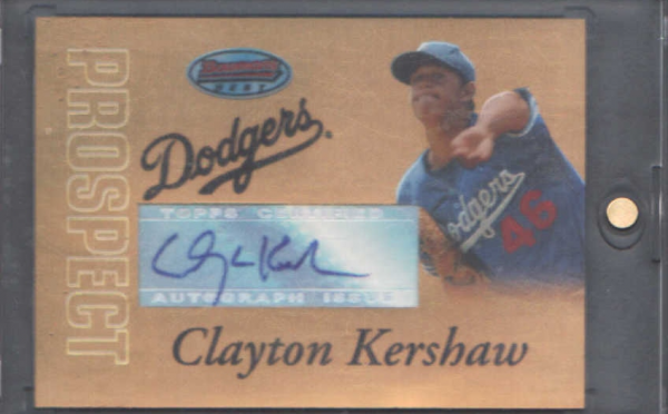 2007 Bowman's Best Prospects Gold #BBP45 Clayton Kershaw AU