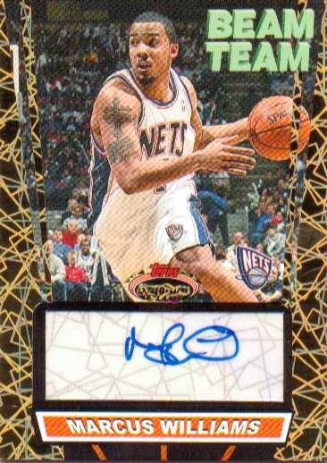 2007-08 Stadium Club Beam Team Autographs Gold #MW Marcus Williams