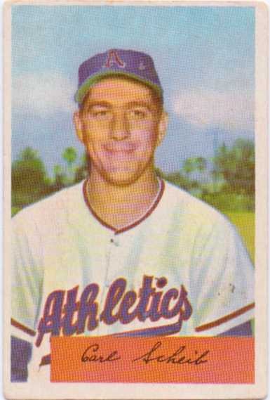 1954 Bowman #67C Carl Scheib .300 Pct.