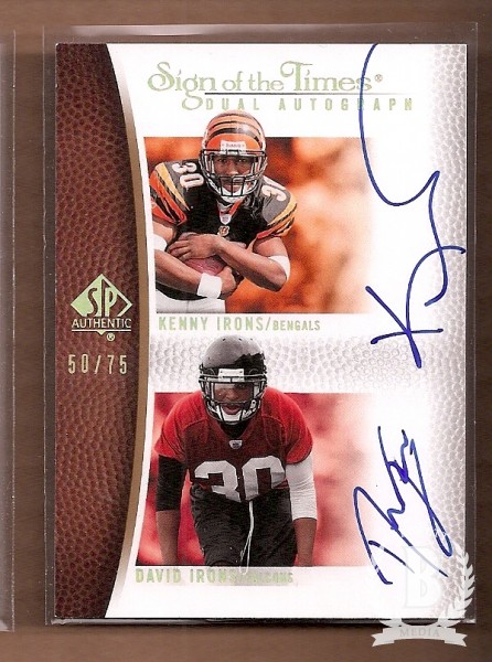 2007 SP Authentic Sign of the Times Duals #II Kenny Irons/David Irons