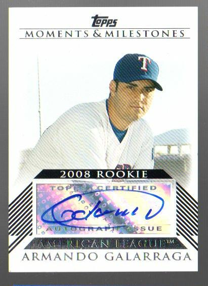 2008 Topps Moments and Milestones Rookie Autographs #AG Armando Galarraga
