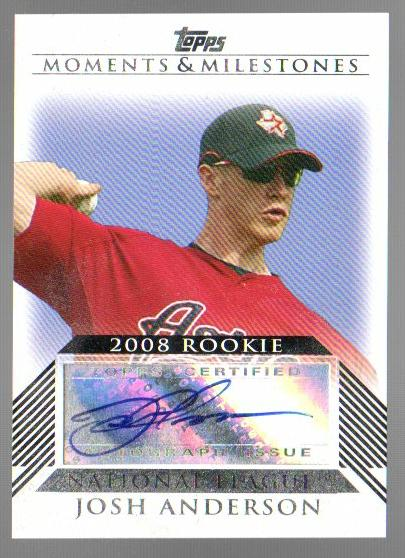 2008 Topps Moments and Milestones Rookie Autographs #JA Josh Anderson