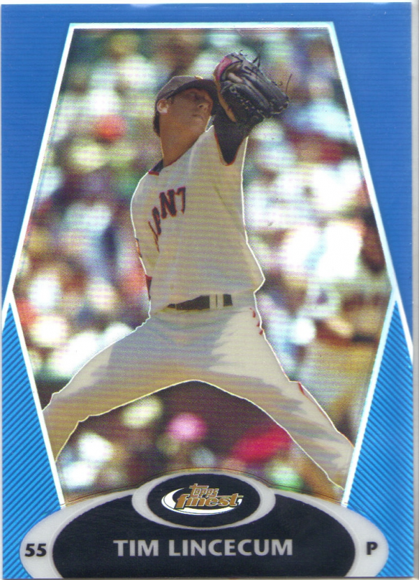 2008 Finest Refractors Blue #7 Tim Lincecum
