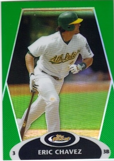 2008 Finest Refractors Green #12 Eric Chavez