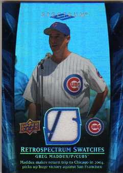 2008 Upper Deck Spectrum Retrospectrum Swatches #GM1 Greg Maddux