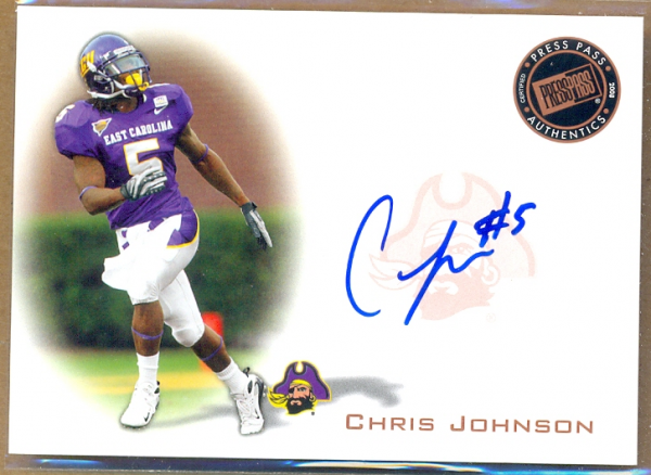 2008 Press Pass Autographs Bronze #PPSCJ2 Chris Johnson