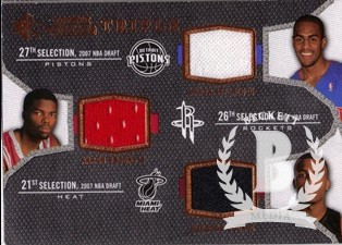 2007-08 SP Rookie Threads Rookie Threads Triple #ACB Arron Afflalo/Aaron Brooks/Daequan Cook