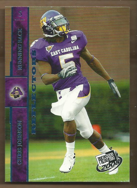 2008 Press Pass Reflectors Blue #18 Chris Johnson