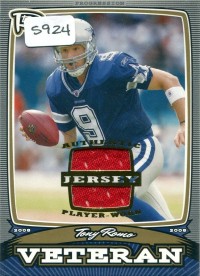 2008 Topps Rookie Progression Veterans Game Worn Jerseys Gold #PVTR Tony Romo front image