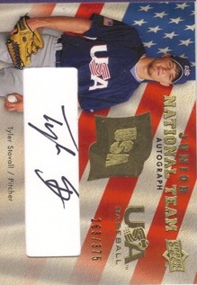 2008 Upper Deck USA Junior National Team Autographs #TS Tyler Stovall/375