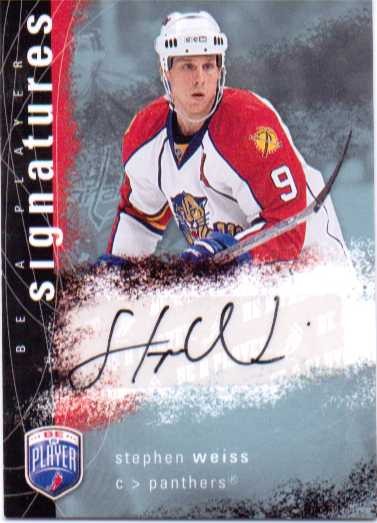 2007-08 Be A Player Signatures #SSW Stephen Weiss