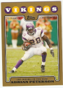 2008 Topps Gold Border #329 Adrian Peterson OROY