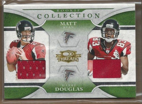2008 Donruss Threads Rookie Collection Materials Combo #1 Matt Ryan/Harry Douglas